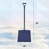 imageSuperio Kids Snow Shovel Plastic Small Shovel for Snow Removal with Wooden Handle Heavy Duty 12quot Blade Navy 6 PackNavy