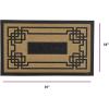 imageSuperio NonSlip Welcome Doormat for Entry Indoor Outdoor Heavy Duty Waterproof Easy Clean LowProfile Mats for Entry Garage Patio High Traffic Areas Natural Greek Key Coir 18quotx30quot16 x 26 Rectangular