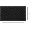 imageSuperio NonSlip Welcome Doormat for Entry Indoor Outdoor Heavy Duty Waterproof Easy Clean LowProfile Mats for Entry Garage Patio High Traffic Areas Natural Diamond Coir 18quotx30quotDiamond Coir  Black