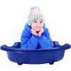 imageSuperio Pack of 2 Toboggan Snow Sleds for Kids and Adults 37quot Plastic Sleds with Pull Ropes and HandlesBlue
