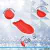 imageSuperio Pack of 2 Toboggan Snow Sleds for Kids and Adults 37quot Plastic Sleds with Pull Ropes and HandlesRedBlue