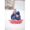 imageSuperio Pack of 2 Toboggan Snow Sleds for Kids and Adults 37quot Plastic Sleds with Pull Ropes and HandlesRedBlue
