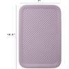 imageSuperio Ribbed Collection  Decorative Plastic Lidded Home Storage Bins Organizer Baskets Large Lilac Purple 1 Pack  15 Liter Stackable Container Box for Organizing Closet Shelves Drawer ShelfMedium 5 Liter