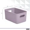 imageSuperio Ribbed Collection  Decorative Plastic Lidded Home Storage Bins Organizer Baskets Large Lilac Purple 1 Pack  15 Liter Stackable Container Box for Organizing Closet Shelves Drawer ShelfMedium 5 Liter