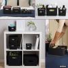 imageSuperio Ribbed Collection  Decorative Plastic Lidded Home Storage Bins Organizer Baskets XLarge Brown 1 Pack  22 Liter Stackable Container Box for Organizing Closet Shelves Drawer ShelfLarge 15 Liter