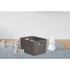 imageSuperio Ribbed Collection  Decorative Plastic Lidded Home Storage Bins Organizer Baskets XLarge Brown 1 Pack  22 Liter Stackable Container Box for Organizing Closet Shelves Drawer ShelfXLarge 22 Liter