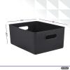 imageSuperio Ribbed Collection  Decorative Plastic Lidded Home Storage Bins Organizer Baskets XLarge Brown 1 Pack  22 Liter Stackable Container Box for Organizing Closet Shelves Drawer ShelfLarge 15 Liter