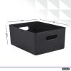 imageSuperio Ribbed Collection  Decorative Plastic Lidded Home Storage Bins Organizer Baskets XLarge Brown 1 Pack  22 Liter Stackable Container Box for Organizing Closet Shelves Drawer ShelfLarge 15 Liter
