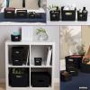 imageSuperio Ribbed Collection  Decorative Plastic Lidded Home Storage Bins Organizer Baskets XLarge Brown 1 Pack  22 Liter Stackable Container Box for Organizing Closet Shelves Drawer ShelfMedium 5 Liter