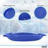 imageSuperio Round Snow Saucer Sleds Plastic Disc Sleds for Kids and Adults Heavy Duty Sled Discs with Handles for Downhill Sledding Winter Outdoor Sports RedBlue 24quot