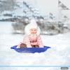 imageSuperio Round Snow Saucer Sleds Plastic Disc Sleds for Kids and Adults Heavy Duty Sled Discs with Handles for Downhill Sledding Winter Outdoor Sports RedBlue 24quot