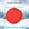 imageSuperio Round Snow Saucer Sleds Plastic Disc Sleds for Kids and Adults Heavy Duty Sled Discs with Handles for Downhill Sledding Winter Outdoor Sports RedBlue 24quot