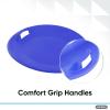 imageSuperio Round Snow Sled 24quot Blue Saucer Disk Sled DurableBlueYellow