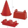 imageSuperio Sand Toy Molds Bundle  3Pack Sand Play Shape Molds Set Brick Mold Perforated Block Mold and Tower Mold for Building a Beach Castle or Sand Fort  Outdoor Toy for KidsBrick  Cone  Crenellated Brick