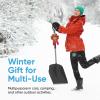 imageSuperio Small Snow Shovel for Car Portable Snow Shovel for Driveway Snow Removal Compact Scooper Shovel Snow Pusher for Stairs 9quot Heavy Duty Plastic Blade with Wood Handle 34quot 2 BlueBlack