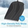 imageSuperio Small Snow Shovel for Car Portable Snow Shovel for Driveway Snow Removal Compact Scooper Shovel Snow Pusher for Stairs 9quot Heavy Duty Plastic Blade with Wood Handle 34quot 2 BlueBlack