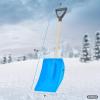 imageSuperio Small Snow Shovel for Car Portable Snow Shovel for Driveway Snow Removal Compact Scooper Shovel Snow Pusher for Stairs 9quot Heavy Duty Plastic Blade with Wood Handle 34quot 2 BlueBlue2