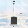 imageSuperio Small Snow Shovel for Car Portable Snow Shovel for Driveway Snow Removal Compact Scooper Shovel Snow Pusher for Stairs 9quot Heavy Duty Plastic Blade with Wood Handle 34quot 2 BlueBlack