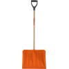imageSuperio Snow Shovel for Driveway Stairs Car Snow Removel Scooper Shovel Snow Pusher Sturdy Heavy Duty Plastic with Wooden Metal Handle Black Pusher22 Orange
