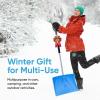 imageSuperio Snow Shovel for Driveway Stairs Car Snow Removel Scooper Shovel Snow Pusher Sturdy Heavy Duty Plastic with Wooden Metal Handle Black Pusher22 Blue