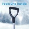 imageSuperio Snow Shovel for Driveway Stairs Car Snow Removel Scooper Shovel Snow Pusher Sturdy Heavy Duty Plastic with Wooden Metal Handle Black Pusher22 Blue