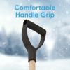imageSuperio Snow Shovel for Driveway Stairs Car Snow Removel Scooper Shovel Snow Pusher Sturdy Heavy Duty Plastic with Wooden Metal Handle Black Pusher22 Orange