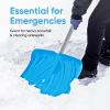 imageSuperio Snow Shovel for Driveway Stairs Car Snow Removel Scooper Shovel Snow Pusher Sturdy Heavy Duty Plastic with Wooden Metal Handle Black Pusher22 Blue