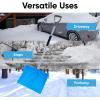 imageSuperio Snow Shovel for Driveway Stairs Car Snow Removel Scooper Shovel Snow Pusher Sturdy Heavy Duty Plastic with Wooden Metal Handle Black Pusher22 Blue