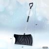 imageSuperio Snow Shovel for Driveway Stairs Car Snow Removel Scooper Shovel Snow Pusher Sturdy Heavy Duty Plastic with Wooden Metal Handle Black Pusher2Black Pusher2