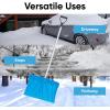 imageSuperio Snow Shovel for Driveway Stairs Car Snow Removel Scooper Shovel Snow Pusher Sturdy Heavy Duty Plastic with Wooden Metal Handle Black Pusher2BlueB