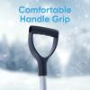 imageSuperio Snow Shovel for Driveway Stairs Car Snow Removel Scooper Shovel Snow Pusher Sturdy Heavy Duty Plastic with Wooden Metal Handle Black Pusher2Black Pusher2