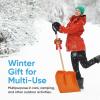 imageSuperio Snow Shovel for Driveway Stairs Car Snow Removel Scooper Shovel Snow Pusher Sturdy Heavy Duty Plastic with Wooden Metal Handle Blue Deep2 Orange