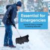 imageSuperio Snow Shovel for Driveway Stairs Car Snow Removel Scooper Shovel Snow Pusher Sturdy Heavy Duty Plastic with Wooden Metal Handle Blue DeepBlack Pusher