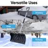 imageSuperio Snow Shovel for Driveway Stairs Car Snow Removel Scooper Shovel Snow Pusher Sturdy Heavy Duty Plastic with Wooden Metal Handle Blue DeepBlack Pusher2