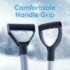 imageSuperio Snow Shovel for Driveway Stairs Car Snow Removel Scooper Shovel Snow Pusher Sturdy Heavy Duty Plastic with Wooden Metal Handle Blue DeepBlue2