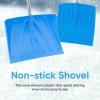 imageSuperio Snow Shovel for Driveway Stairs Car Snow Removel Scooper Shovel Snow Pusher Sturdy Heavy Duty Plastic with Wooden Metal Handle Blue DeepBlue2