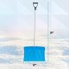 imageSuperio Snow Shovel for Driveway Stairs Car Snow Removel Scooper Shovel Snow Pusher Sturdy Heavy Duty Plastic with Wooden Metal Handle Blue DeepBlueB