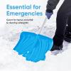 imageSuperio Snow Shovel for Driveway Stairs Car Snow Removel Scooper Shovel Snow Pusher Sturdy Heavy Duty Plastic with Wooden Metal Handle Blue DeepBlueB