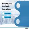 imageSuperio Snow Slider Mat Flexible Snow Sled Flying Carpet Roll up Sleds for Adults 54quot Lightweight Plastic Snowboard SledBlue 36