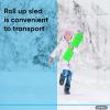 imageSuperio Snow Slider Mat Flexible Snow Sled Flying Carpet Roll up Sleds for Kids and Adults 54quot Lightweight Plastic Snowboard Sled2 PackPinkGreen