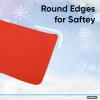 imageSuperio Snow Slider Mat Flexible Snow Sled Flying Carpet Roll up Sleds for Kids and Adults 54quot Lightweight Plastic Snowboard Sled2 PackRed