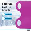 imageSuperio Snow Slider Mat Flexible Snow Sled Flying Carpet Roll up Sleds for Kids and Adults 54quot Lightweight Plastic Snowboard Sled2 PackRedPink