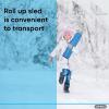 imageSuperio Snow Slider Mat Flexible Snow Sled Flying Carpet Roll up Sleds for Kids and Adults 54quot Lightweight Portable Plastic Snowboard Sled 3 Pack Blue