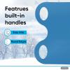 imageSuperio Snow Slider Mat Flexible Snow Sled Flying Carpet Roll up Sleds for Kids and Adults 54quot Lightweight Portable Plastic Snowboard Sled 3 Pack Blue