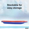 imageSuperio Toboggan Snow Sled for Kids and Adults 36quot and 48quot Heavy Duty Plastic Slider with Handles and Hole for Pull Ropes Kid and Adult Winter Fun 3 PackRed48