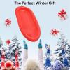 imageSuperio Toboggan Snow Sled for Kids and Adults 36quot and 48quot Heavy Duty Plastic Slider with Handles and Hole for Pull Ropes Kid and Adult Winter Fun Red36