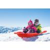 imageSuperio Toboggan Snow Sled for Kids and Adults 46quot Heavy Duty Plastic Open Back Slider with Handles and Hole for Pull Ropes Ropes Excluded Kid and Adult Winter Fun Red
