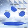imageSuperio Toboggan Snow Sled for Kids and Adults Heavy Duty Plastic Slider with Handles and Hole for Pull Ropes Kid and Adult Winter FunBlue