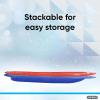 imageSuperio Toboggan Snow Sled for Kids and Adults Heavy Duty Plastic Slider with Handles and Hole for Pull Ropes Kid and Adult Winter FunBlue