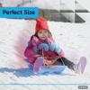 imageSuperio Toboggan Snow Sled for Kids and Adults Heavy Duty Plastic Slider with Handles and Hole for Pull Ropes Kid and Adult Winter FunBlue